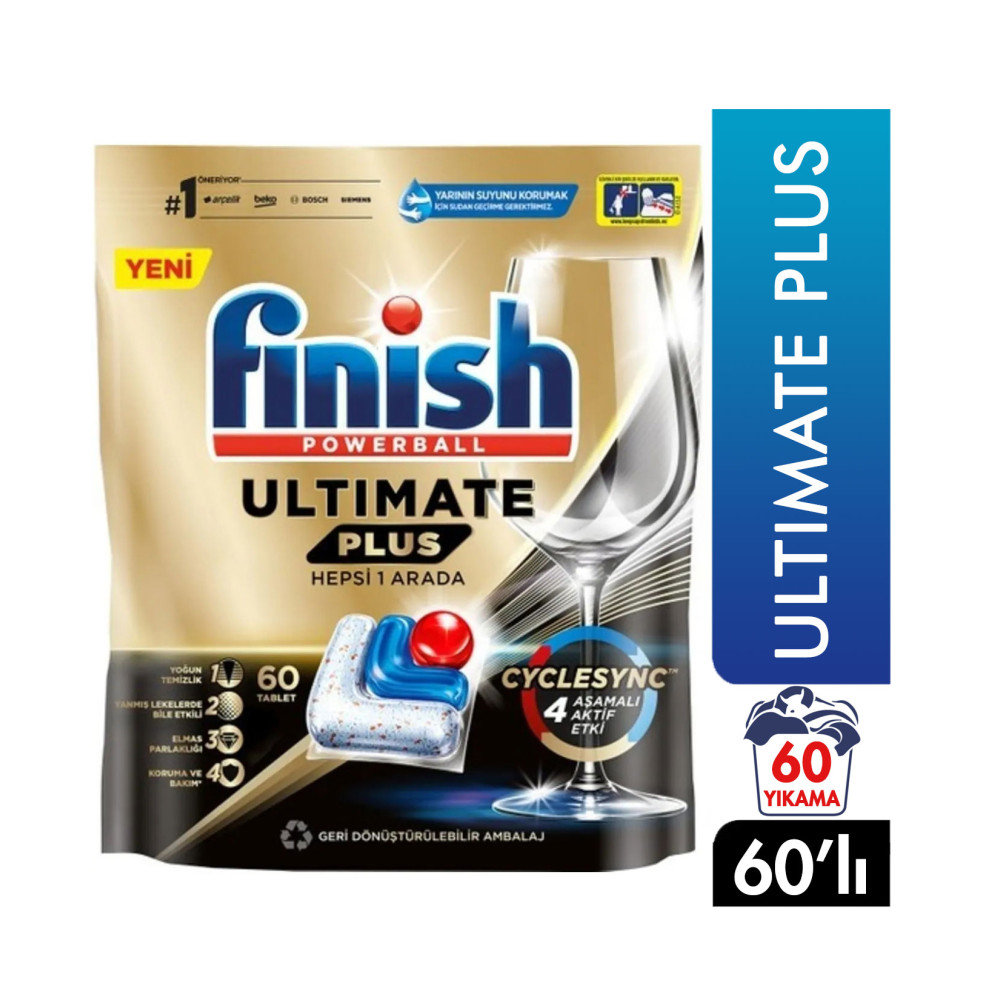 Finish Powerball Ultimate Plus Hepsi Bir Arada 60 Yıkama Bulaşık Table Diğer Fiyatı