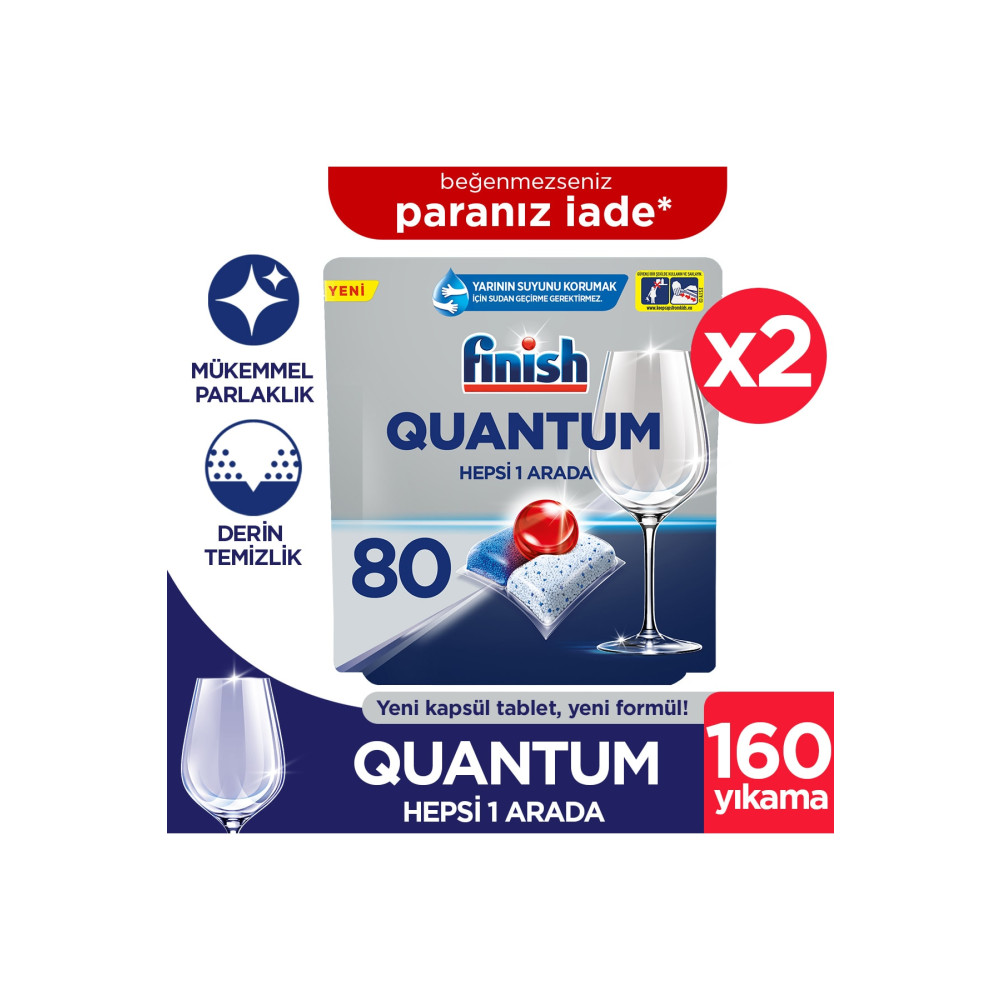 Finish Quantum 160 Kapsül Bulaşık Makinesi Deterjanı Tableti (2X80) Bulaşık Yıkama Fiyatı