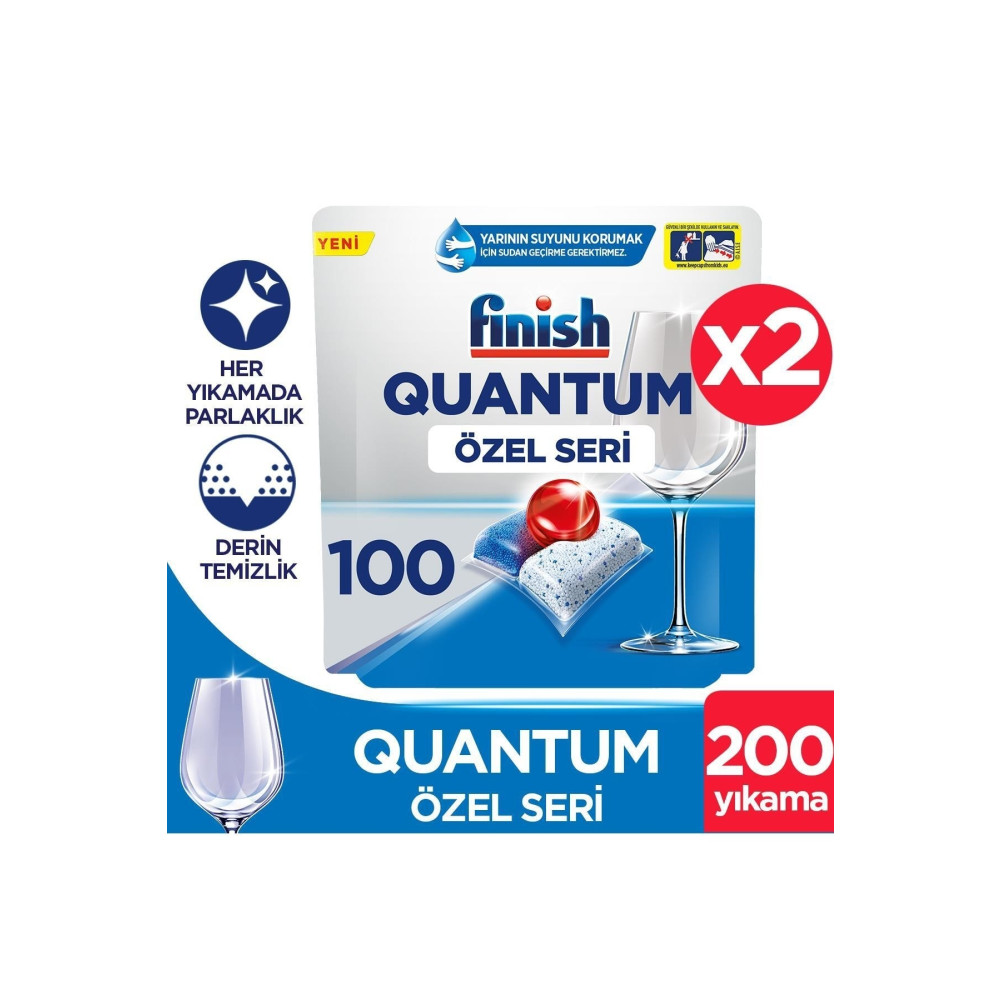 Finish Quantum Özel Seri 200 Kapsül Bulaşık Makinesi Deterjanı Tableti Bulaşık Yıkama Fiyatı