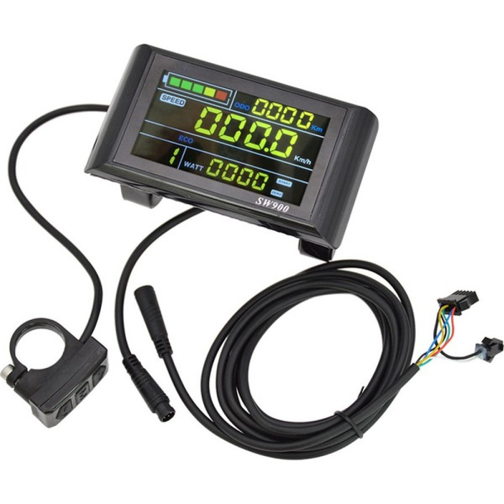 Fiona SW900 LCD Ekran Ölçer Kontrol Paneli 24 36 48V 52V 60V Elektrikli Scooter 5 Pinli Fiş Sürüş Hızı Zaman Güç Göstergesi. (Yurt Dışından) Bisiklet Aksesuarları Fiyatı