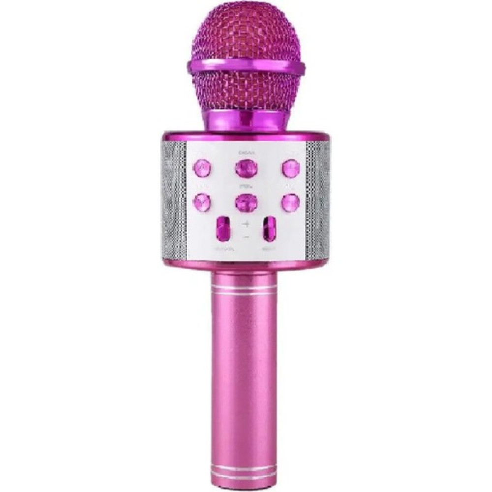 Fioplus Karaoke Bluetooth Mikrofon Hoparlörlü USB Flash Destekli WS-858 - Pembe Müzik Aletleri Fiyatı