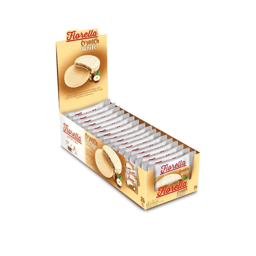 FIORELLA Crunch Beyaz Çikolatalı Gofret 20 gr 24lü (1 Paket) Çikolata ve Gofret Fiyatı