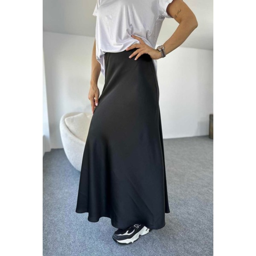 Fiori Lüks Kalite Beli Lastikli Maxi Boy Uzun Saten Etek Etek Fiyatı