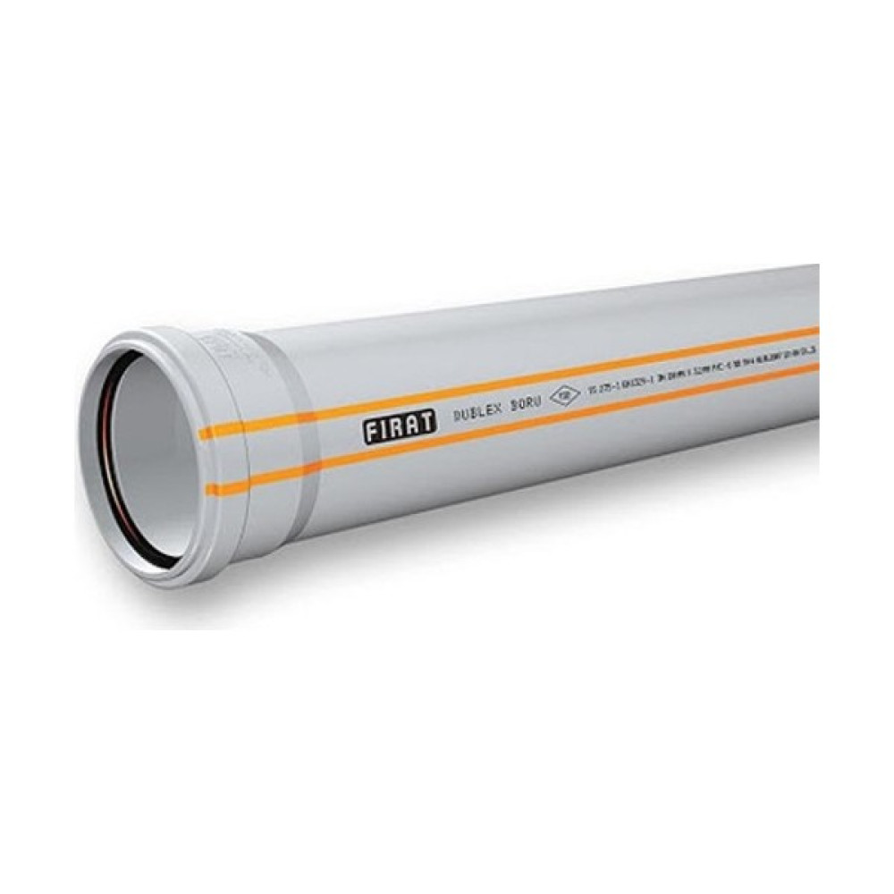 Fırat 70*500 mm Pvc Pimaş Dublex Atık Su Borusu 3.2 mm (10 Adet) Nalburiye & Hırdavat Fiyatı
