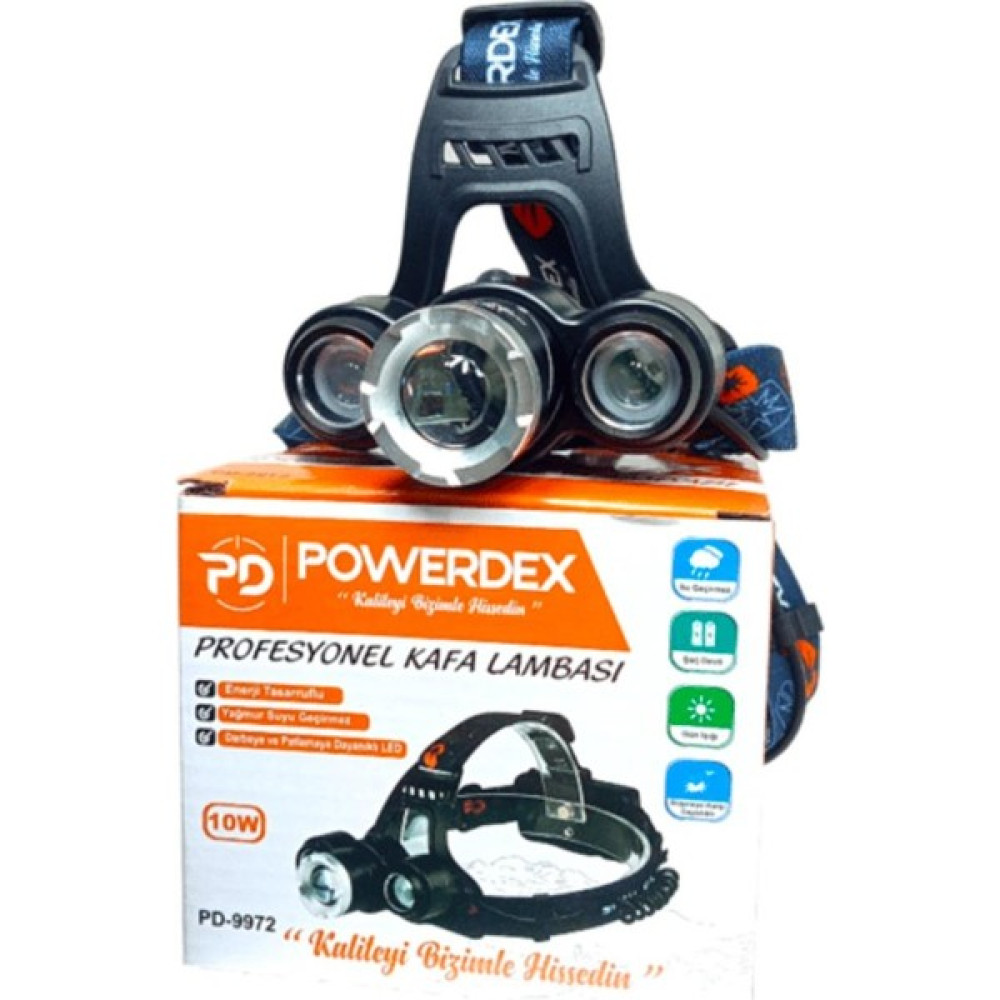 Fırat Hırdavat PD-9972 10WATT Profesyonel Şarjlı Kafa Feneri Dış Mekan Aydınlatma Fiyatı