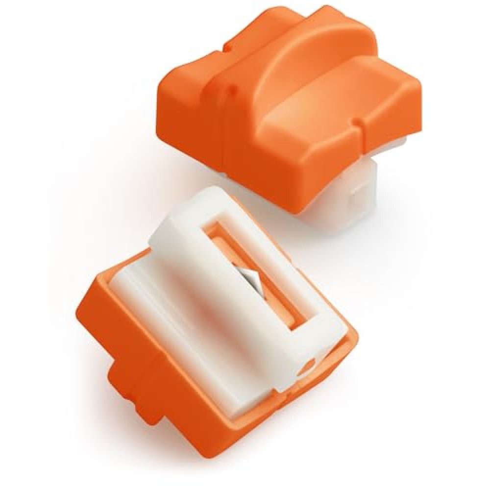 Firbon 2Pcs Refill Blades for A4 A5 Paper Cutter, Spring-Loaded Safeguard Design Replacement Blade for Paper Trimmers (Orange)