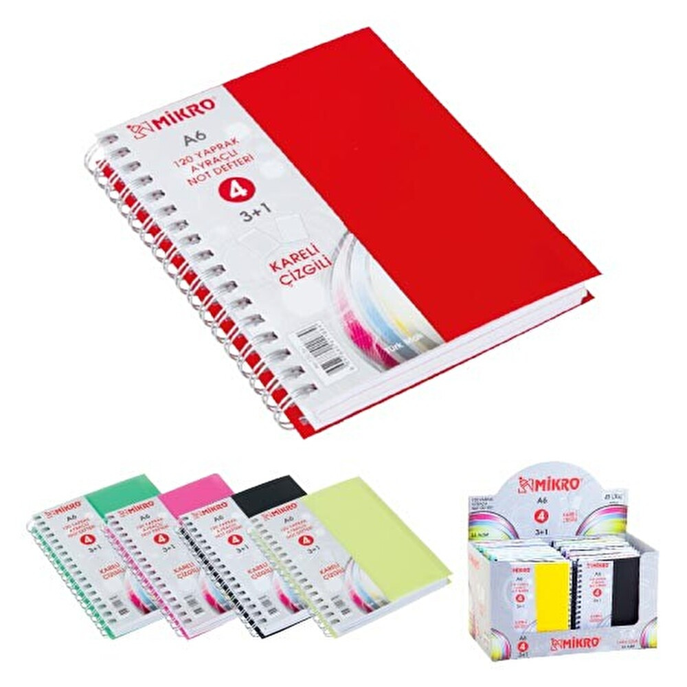 Firma A6 120 Yaprak 3+1 Ayraçlı Defter Defter & Kağıt Ürünleri Fiyatı