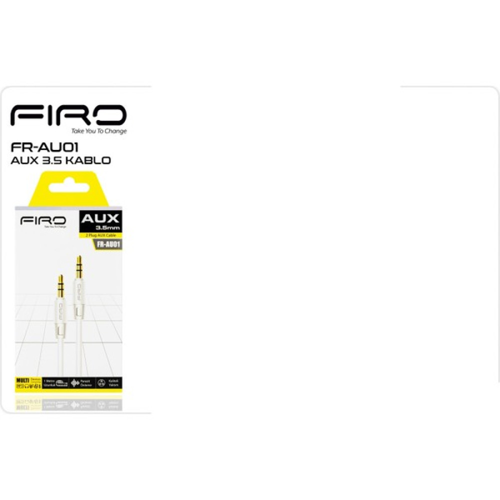 Firo FIROFR-AU01 Aux (Siyah-Beyaz) - Siyah Ses Kablosu Fiyatı