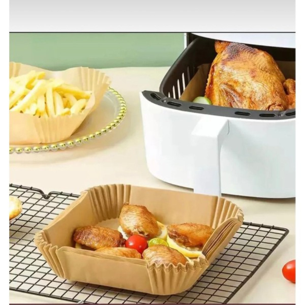 Fırsat Sende 50 Adet Kare Model Airfryer Pişirme Kağıdı Hijyenik Yağlı Kağıt Havalı Fritöz Pişirme Kağıdı Pişirme Kağıdı Fiyatı