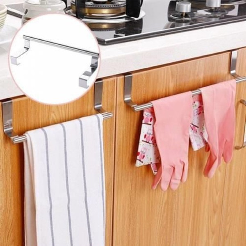 Fırsatı Sepetle Metal Dolap Kapağına Takılan Havlu Askılığı - Gri Banyo Askılık Fiyatı