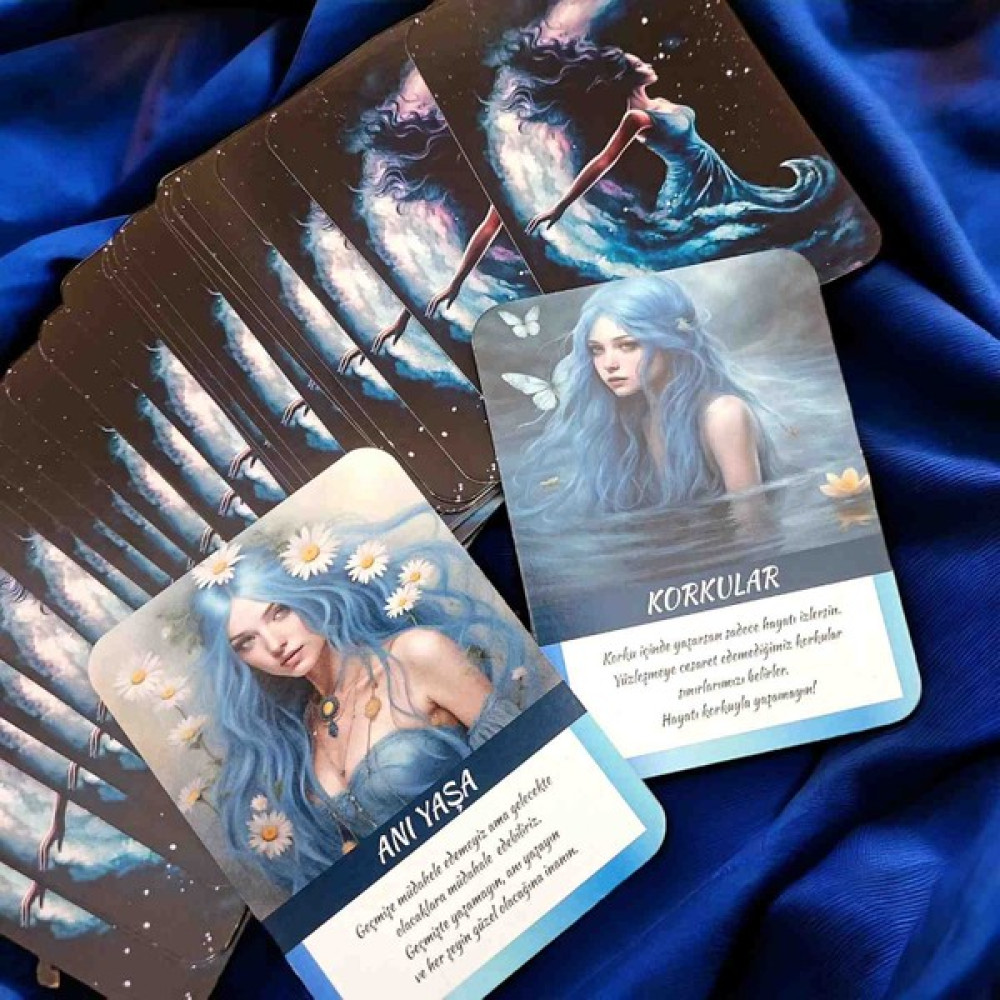 Fırsatlar Diyarı Mavi Saçlı Kız'dan Evrenden Mesajlar Oracle Tarot Kartları Oyun Takımları Fiyatı