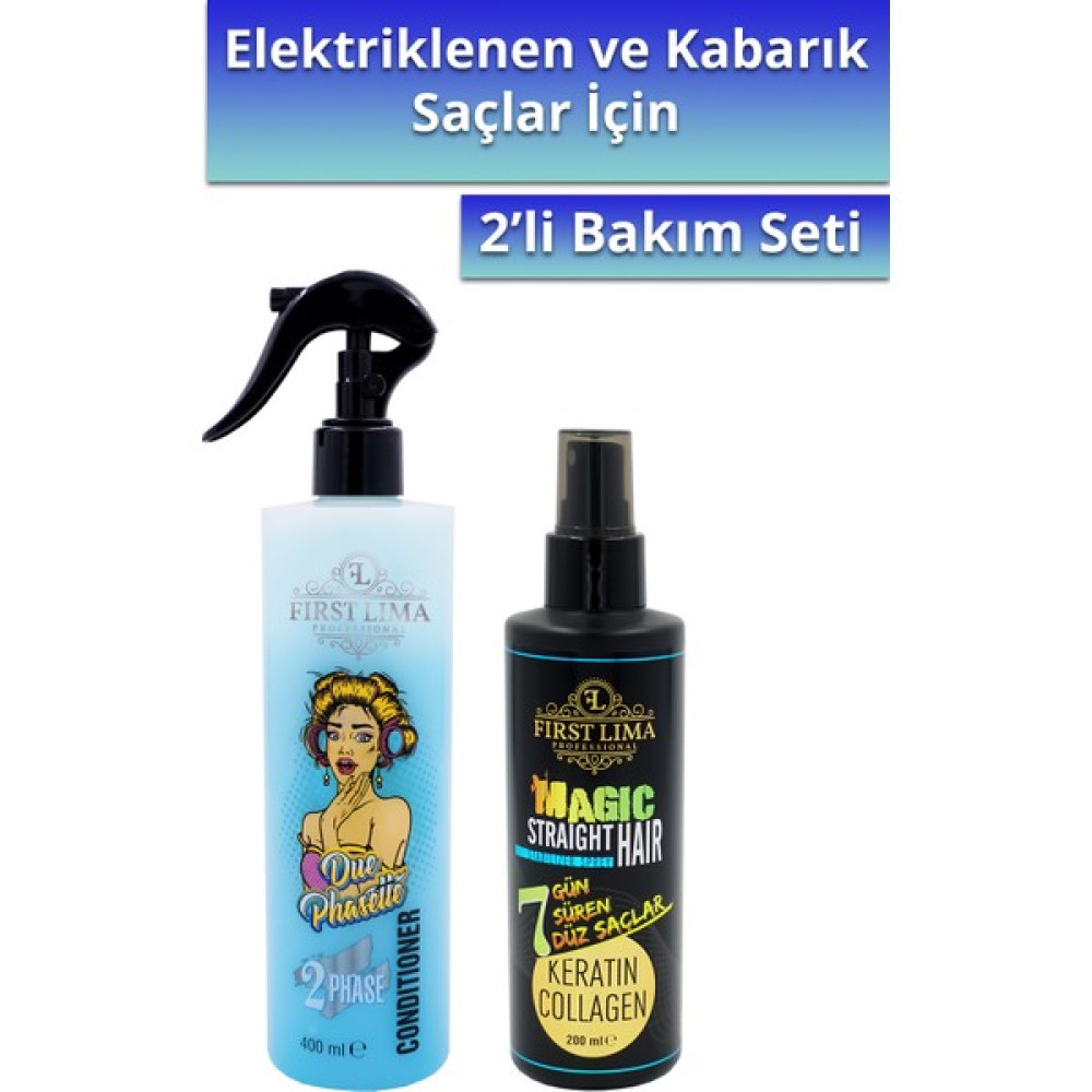 First Lima Professional 7 Güne Kadar Kalıcı Saç Düzleştirici Keratin Sprey ve Argan Yağlı Çift Fazlı Saç Açıcı Sprey Saç Şekillendirici Sprey Fiyatı