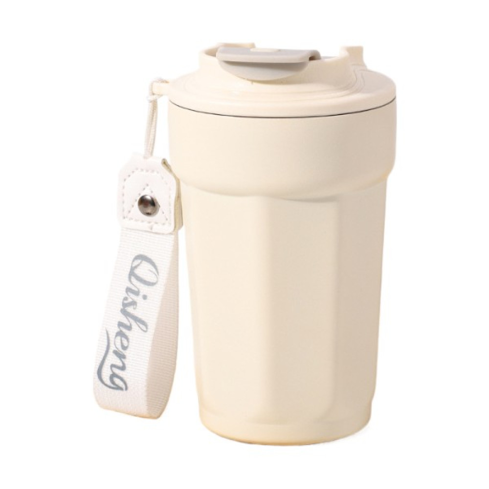 First Sekizgen Kahve Termos Kupa Paslanmaz Çelik Araba Yalıtımlı Su Bardağı Açık Halat Fincan(Iki Girerek) (Yurt Dışından) - 16 cm - Water bottle - Beyaz Oto Boyaları Fiyatı