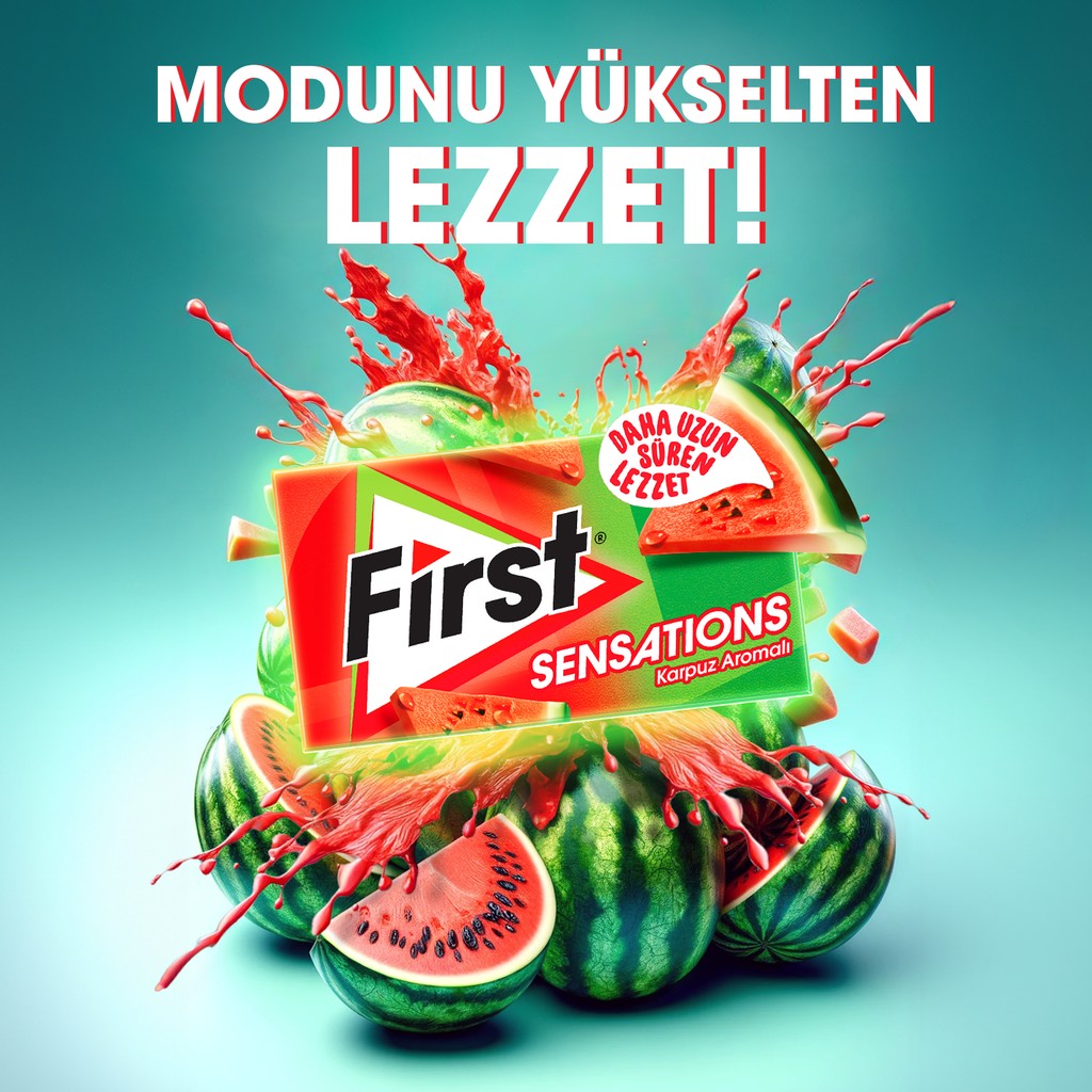 First Sensations Karpuz Aromalı Sakız 27 gr - 12 Adet Diğer Fiyatı