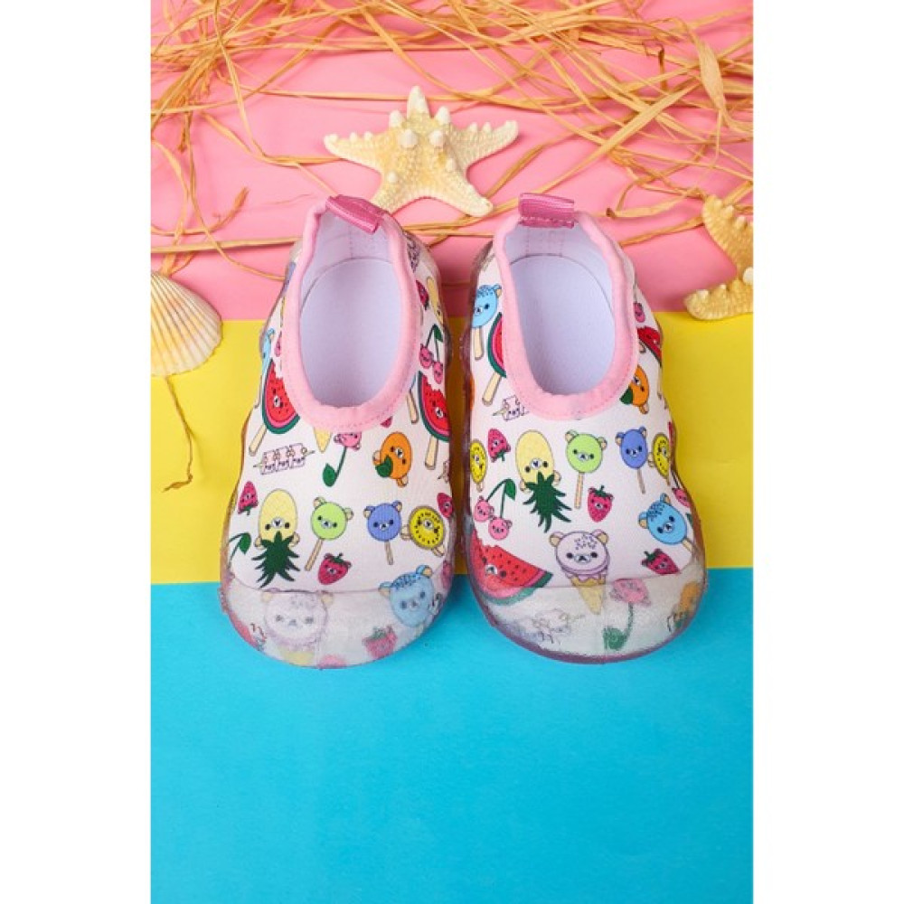 First Step Ayıcık Desenli Pembe Kız Çocuk Kaydırmaz Tabanlı Deniz AYAKKABISI-F-7000 - 26 - 27 Oto Boyaları Fiyatı