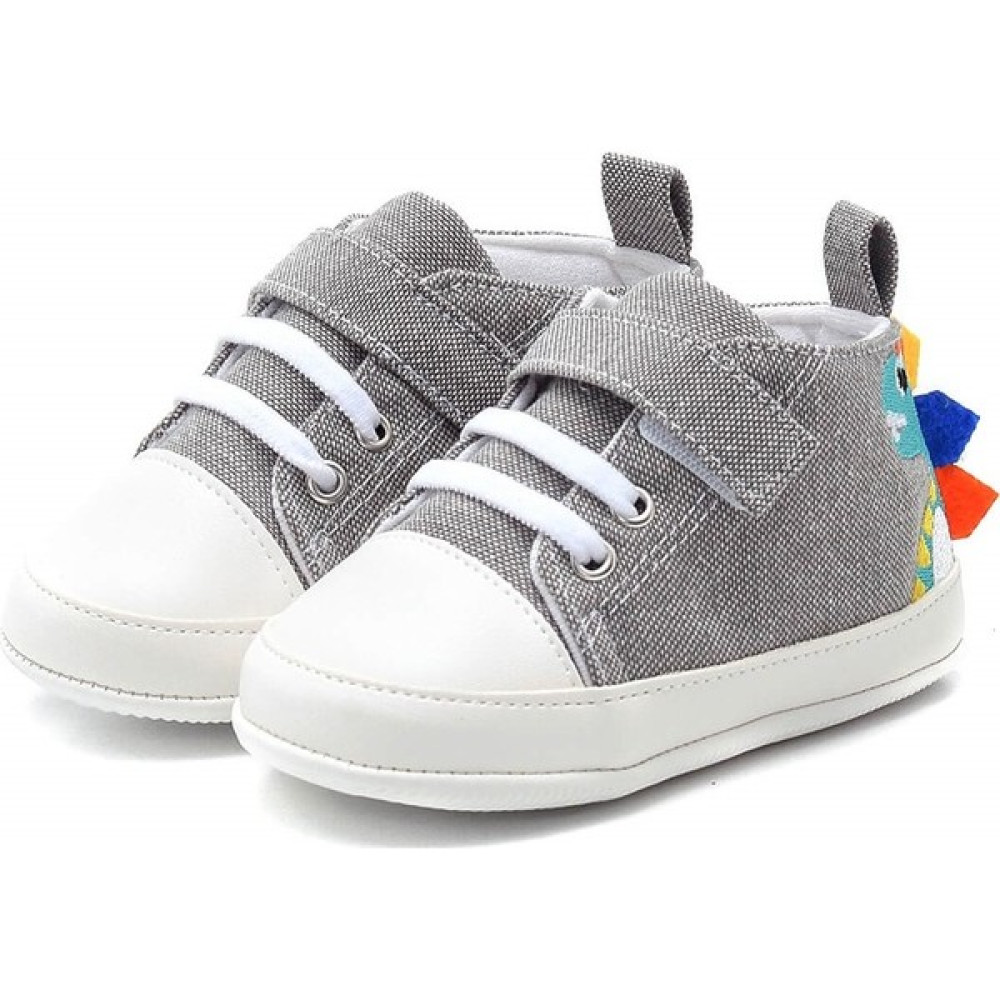 First Step Dinazor Nakışlı Bebek PATIK-GRİ-G-2319 Bebek Ayakkabısı Fiyatı
