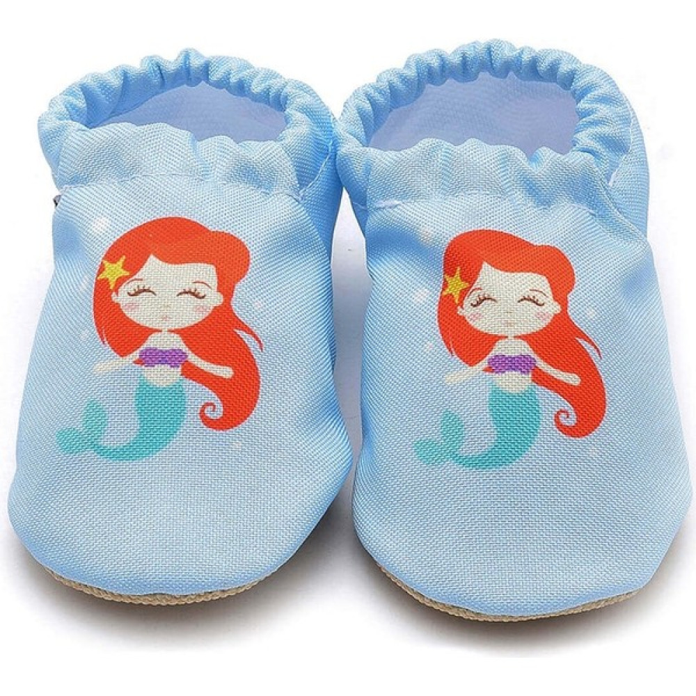 First Step Mermaid Kaydırmaz Taban Bebek Yazlık Patik Mavi , Ev Botu Terliği Kreş Ayakkabısı Panduf F-824 Kız Çocuk Panduf Fiyatı