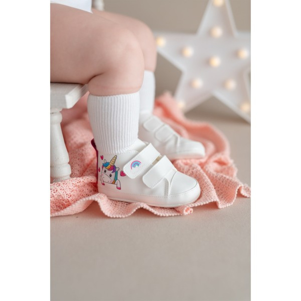 First Step Unicorn Kız Bebek Cırt Cırlı Patik Ayakkabı Bebek Ayakkabısı Fiyatı