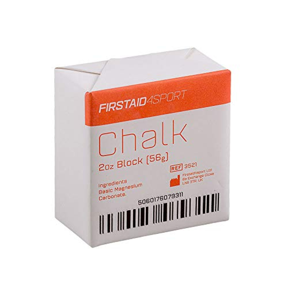 Firstaid4sport Professional 2oz White Chalk Block for Enhanced Grip - Moisture-Absorbing Magnesium Carbonate for Climbing, Weightlifting & Gymnastics - Reduces Hand Friction & Improves Performance