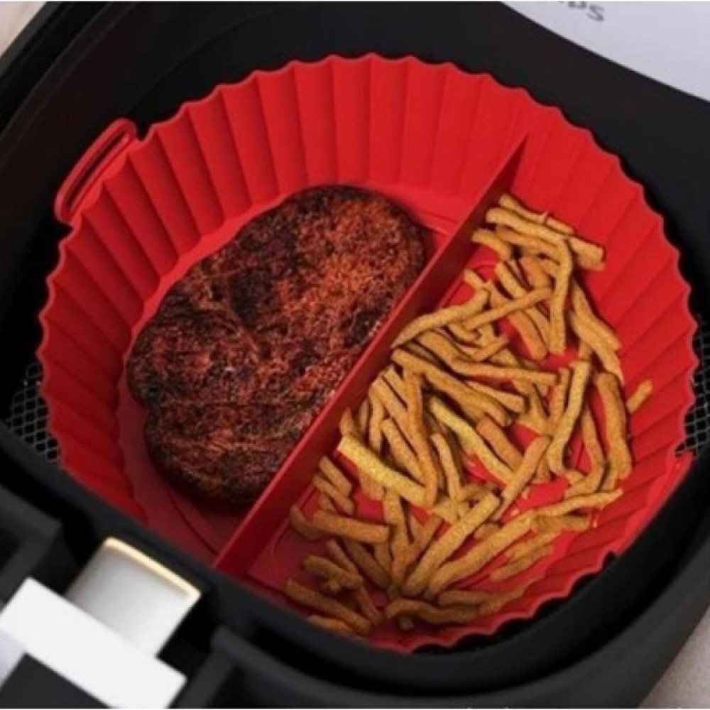 Fırtına Airfryer Silikon Pişirme Kabı Hava Fritözü Kalıbı Airfrey Airfray Airfrayer Pişirme Kağıdı Silikonu - Kırmızı Pişirme Kağıdı Fiyatı