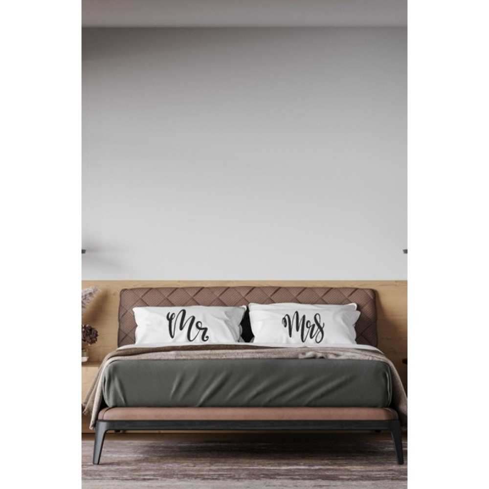 Firuz Ev Tekstil Özel Tasarım Yastık Kılıfı 2'li Kombin - 01 - 50 x 70 cm - Siyah - Beyaz Kırlent / Mobilya Yastığı Fiyatı