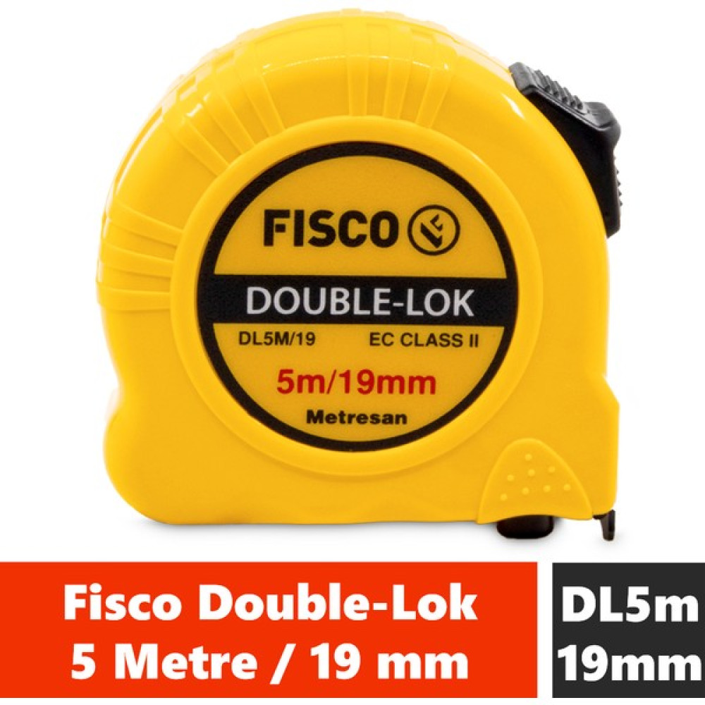 Fisco Double-Lok | 5 Metre / 19 mm Çelik Şerit Metre | DL5M/19MM Diğer Test ve Ölçüm Cihazları Fiyatı