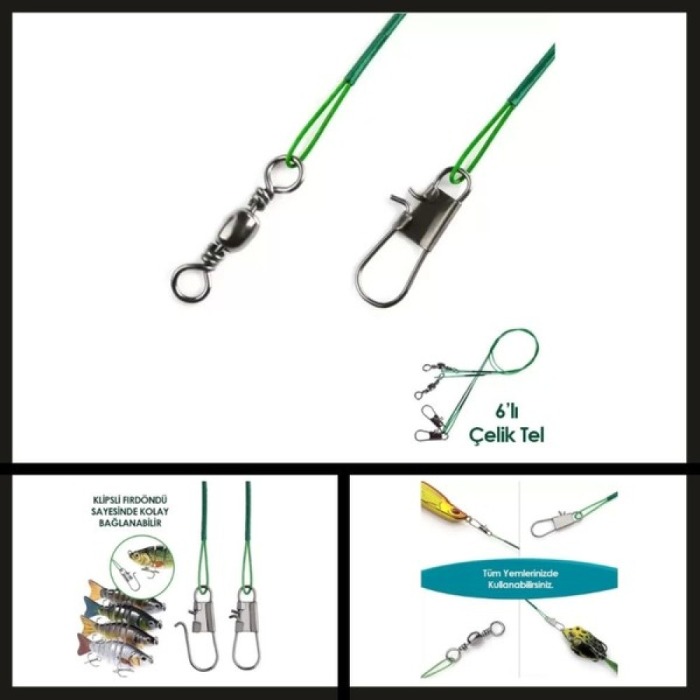 Fishack Uyguna-Yakala 6 Adet Fishack Klipsli Fırdöndülü Çelik TEL-MAL.430 - 0 Oto Boyaları Fiyatı