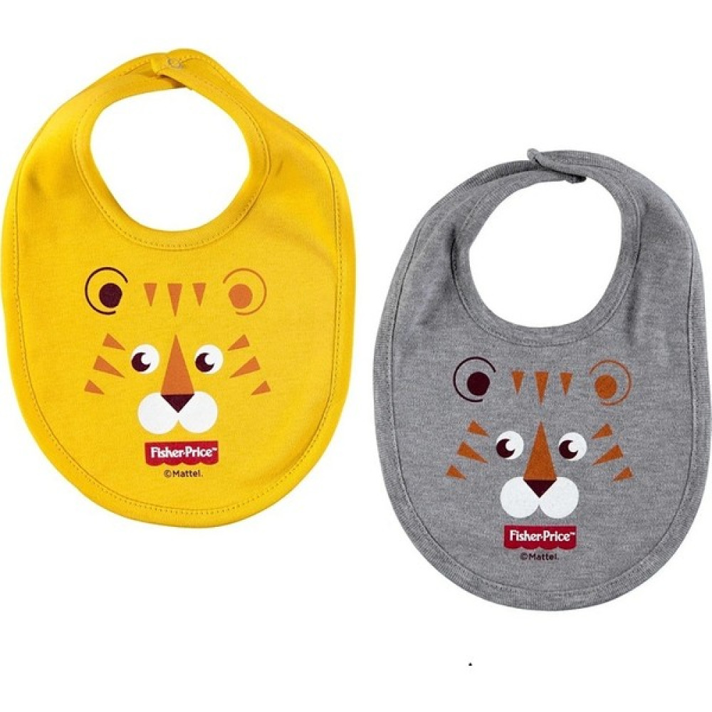 Fisher Price Baskılı Bebek Mama Önlüğü 2li Aslan - Hardal Sarı - 0 - 3 Yaş Mama Önlüğü Fiyatı
