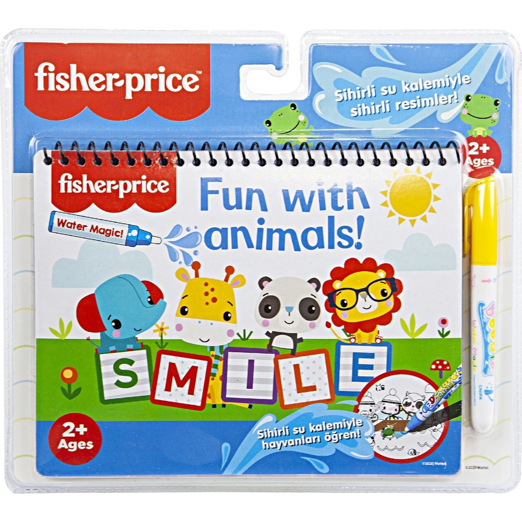 Fisher Price Water Painting Hayvanlar Sulu Kalem ile Boyama Kitabı Kalem & Yazı Gereçleri Fiyatı