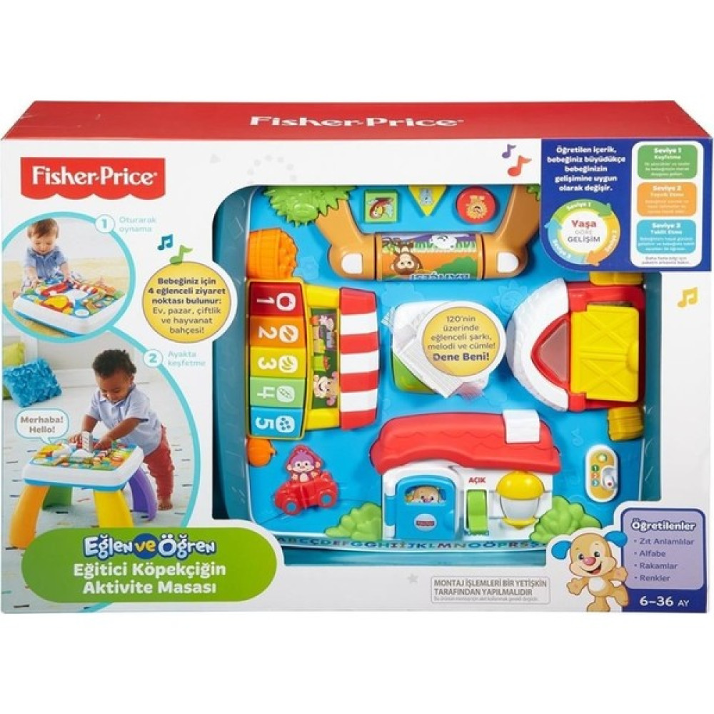 Fisher-Price Yaşa Göre Gelişim Eğitici Köpekçiğin Aktivite Masası Türkçe ve Ingilizce - DRH44 Evcil Hayvan Ürünleri Fiyatı