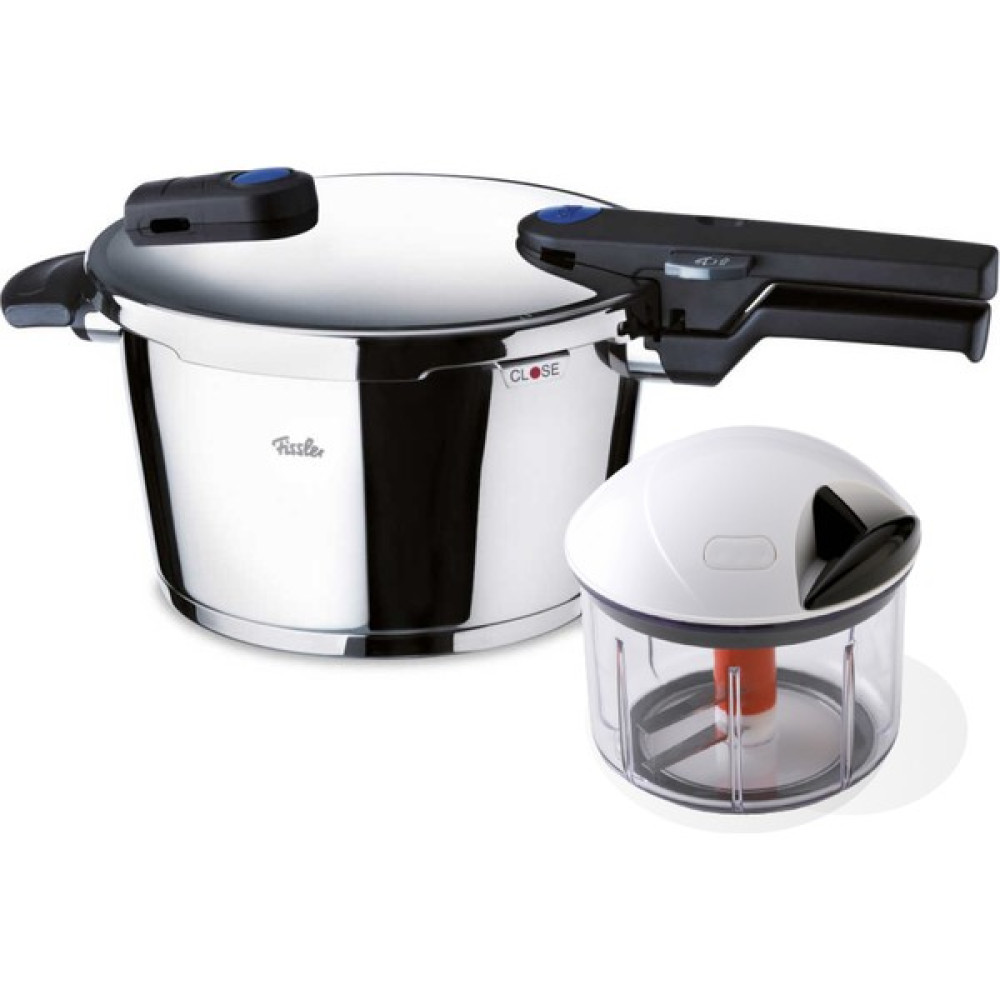 Fissler Bluepoint Düdüklü Tencere 6.0 Lt + Fissler Finecut Sebze Doğrayıcı - Mavi - 6 L Düdüklü Tencereler Fiyatı