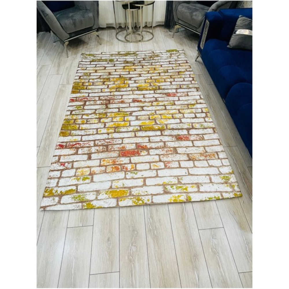 Fistanbul Halı Fistanbul Lastikli Halı Örtüsü - 150 x 235 cm - Renkli Salon & Oturma Odası Tekstili Fiyatı
