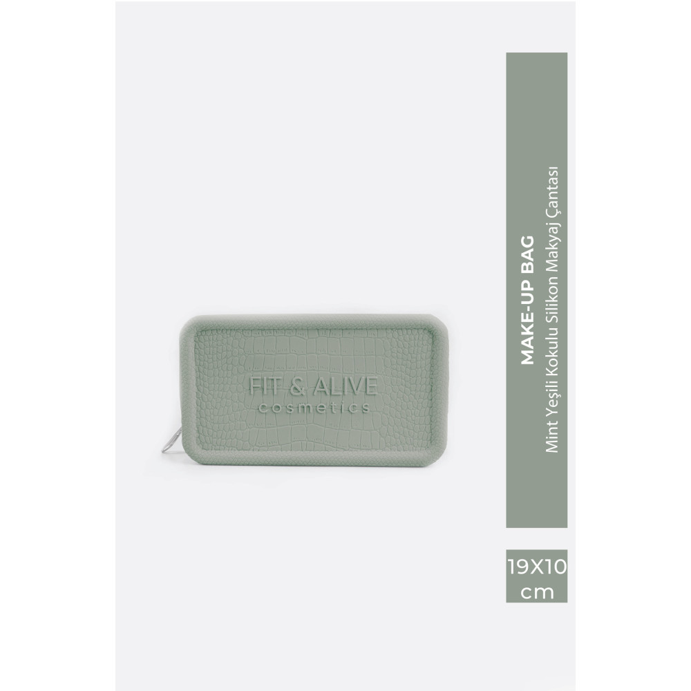 Fit & Alive Fitalive Kokulu Silikon Makyaj Çantası - Mint Yeşili Makyaj Çantası Fiyatı