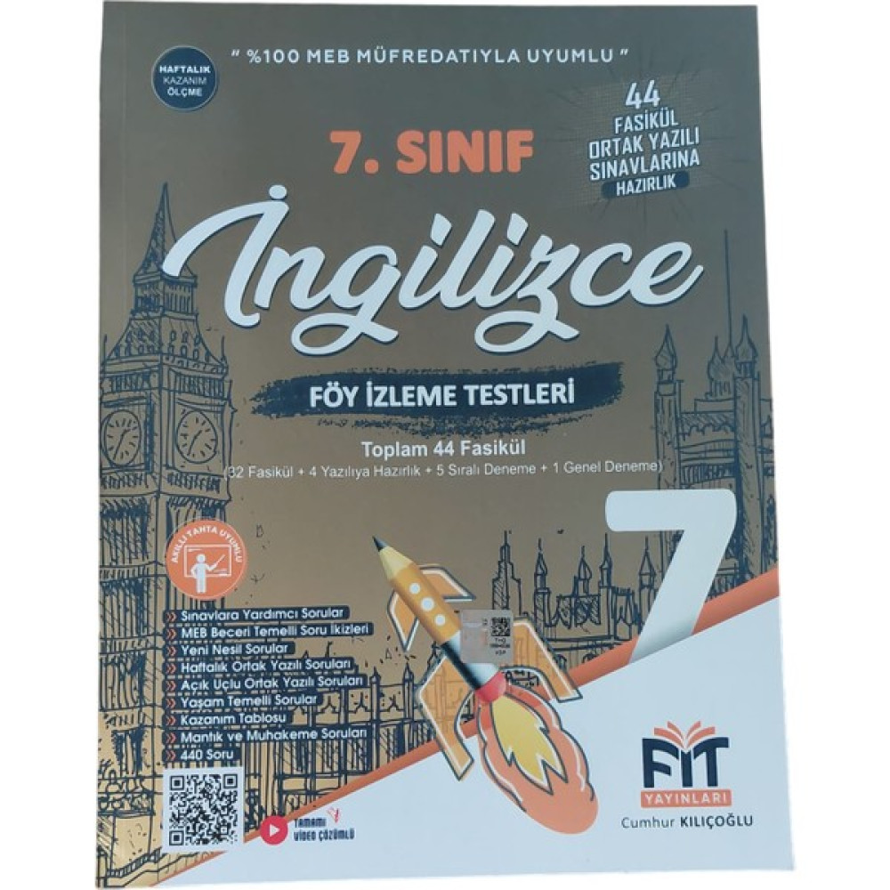 Fit Yayınları 7. Sınıf İngilizce Fasikülü Föy İzleme Testleri Yabancı Dil Kitapları Fiyatı