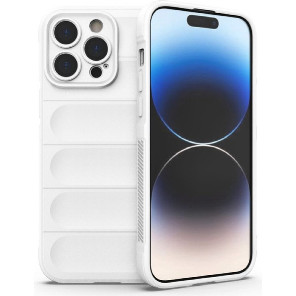 FitCase Apple iPhone 15 Pro Max Kılıf Optimum Lens Çerçeveli Silikon Kapak - Beyaz Cep Telefonu Kılıfı Fiyatı