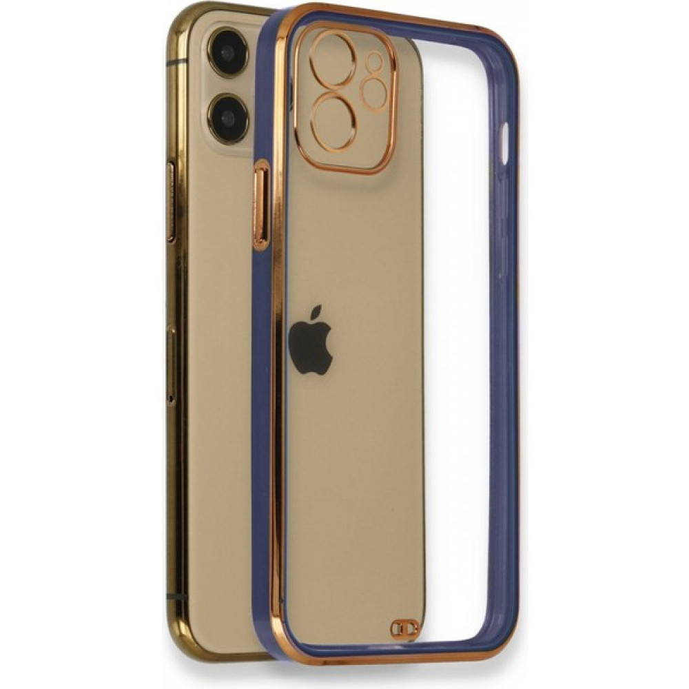 FitCase iPhone 12 Kılıf Liva Lazer Silikon Kapak - Lacivert Cep Telefonu Kılıfı Fiyatı