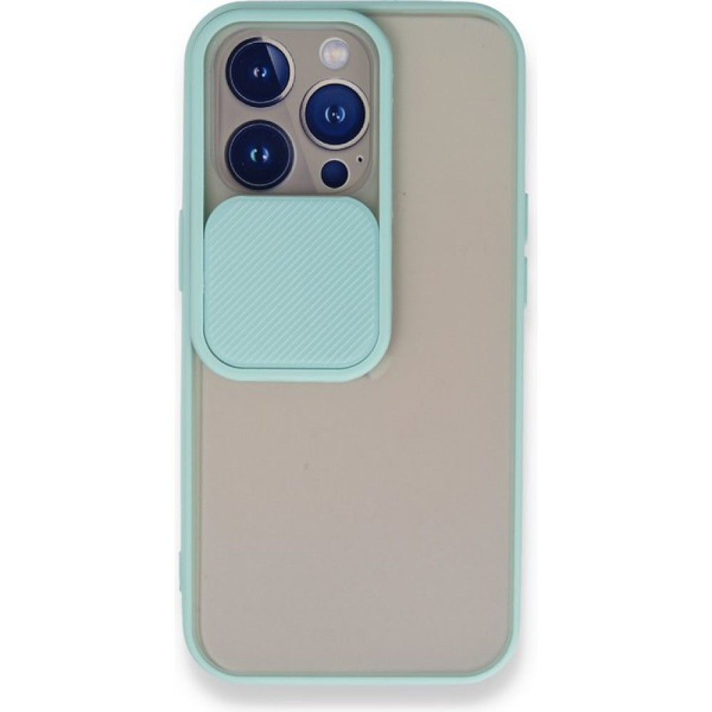 Fitcase iPhone 13 Pro Kılıf Palm Kamera Koruma Kapaklı Silikon - Açık Yeşil Cep Telefonu Kılıfı Fiyatı