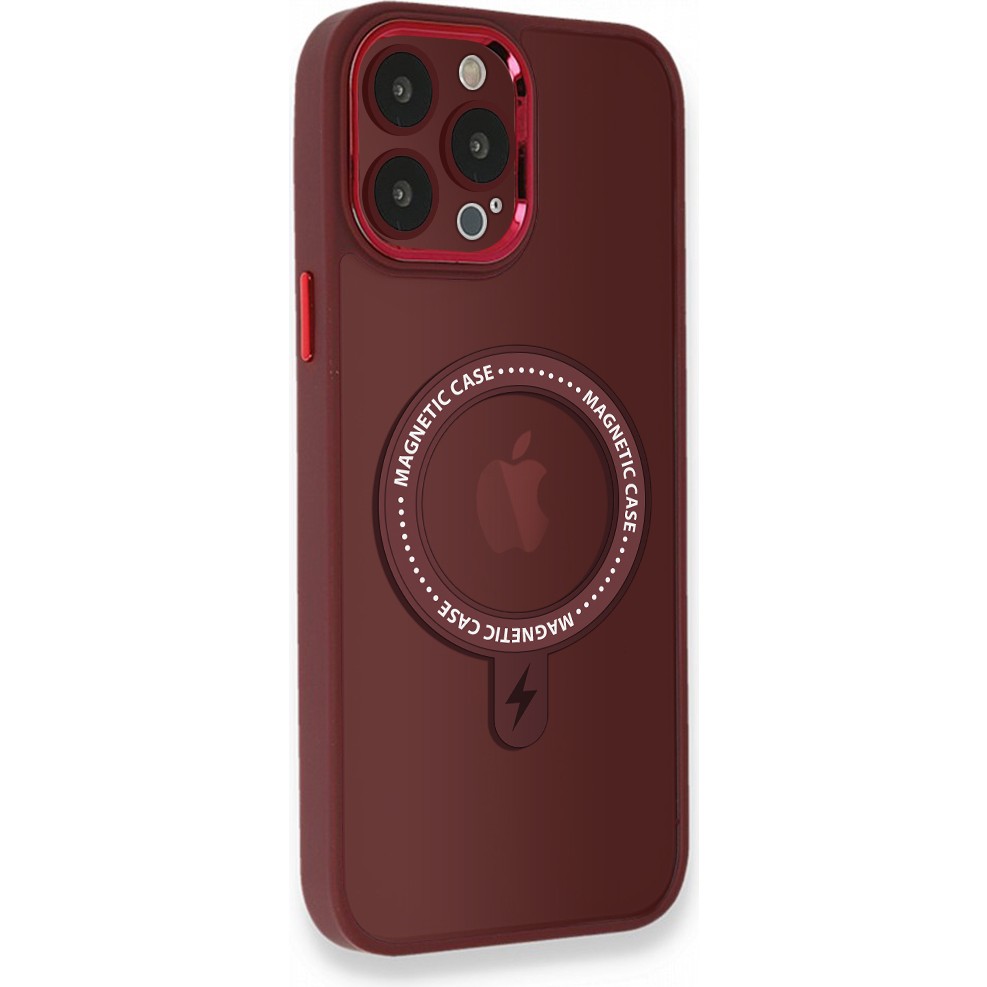 FitCase iPhone 15 Pro Kılıf Magsafe Özellikli Unix Silikon Kapak - Bordo Diğer Fiyatı