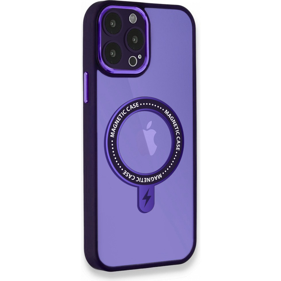 FitCase iPhone 15 Pro Kılıf Magsafe Özellikli Unix Silikon Kapak - Mor Diğer Fiyatı
