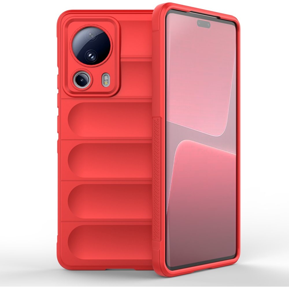 FitCase Xiaomi 13 Lite Kılıf Optimum Lens Çerçeveli Silikon Kapak - Kırmızı Cep Telefonu Kılıfı Fiyatı
