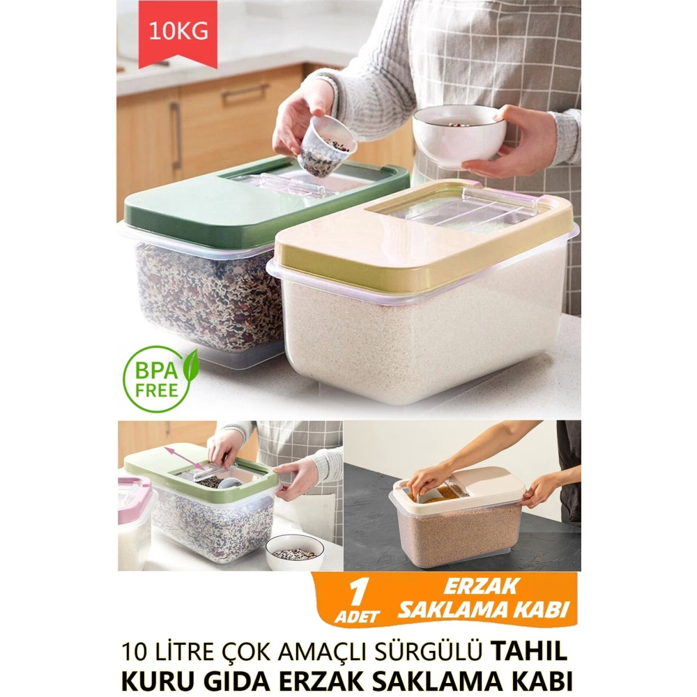 fitfiyat Multibox Tahıl Mama Bakliyat Un Vs. Şeffaf Sürgülü Kapak Erzak Saklama Kabı ! Saklama Kapları Fiyatı