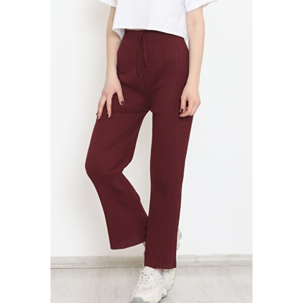 Fitilli Pantolon Bordo1 - 8337.1567. Kadın Pantolon Fiyatı