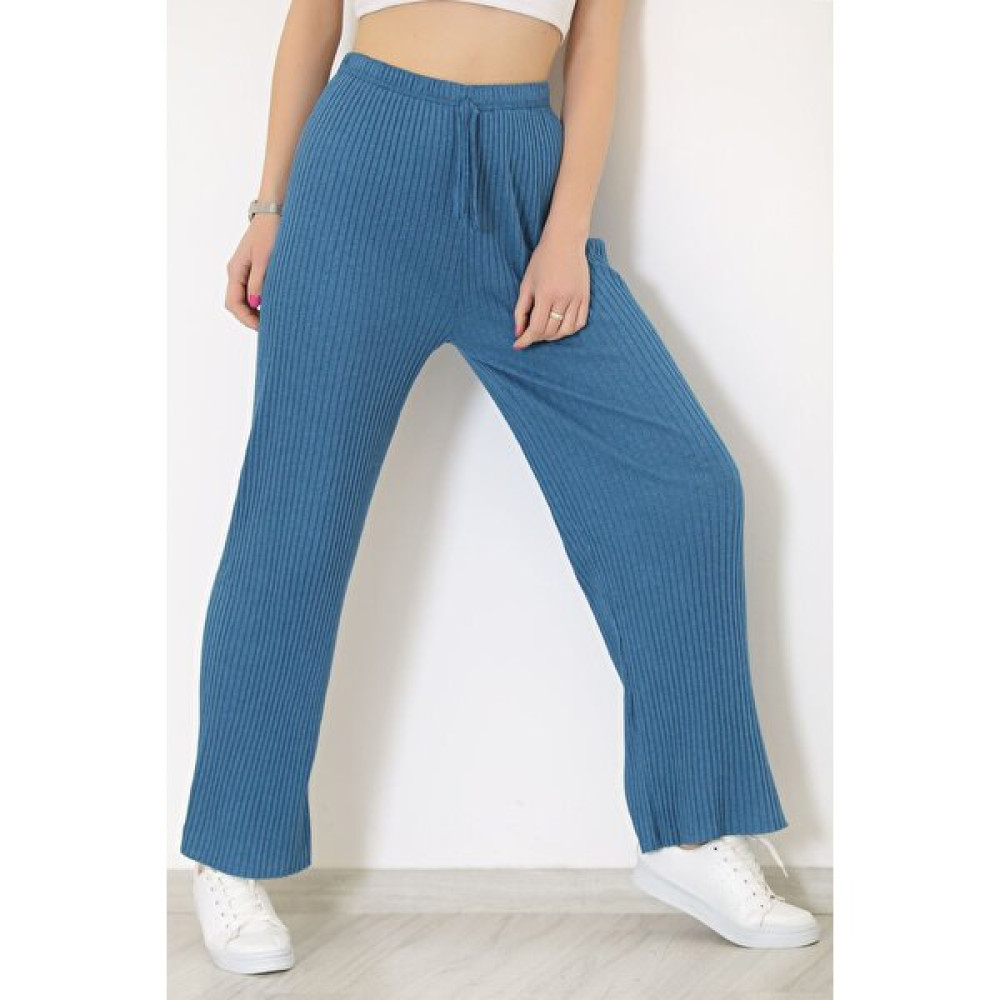Fitilli Pantolon Mavi - 8337.1567. Kadın Pantolon Fiyatı