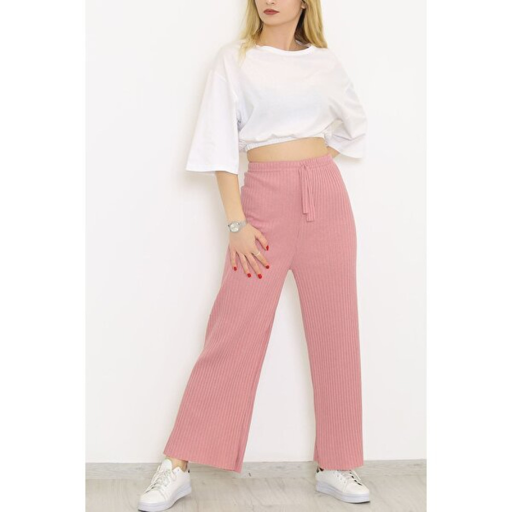 Fitilli Pantolon Pembe - 8337.1567. Kadın Pantolon Fiyatı