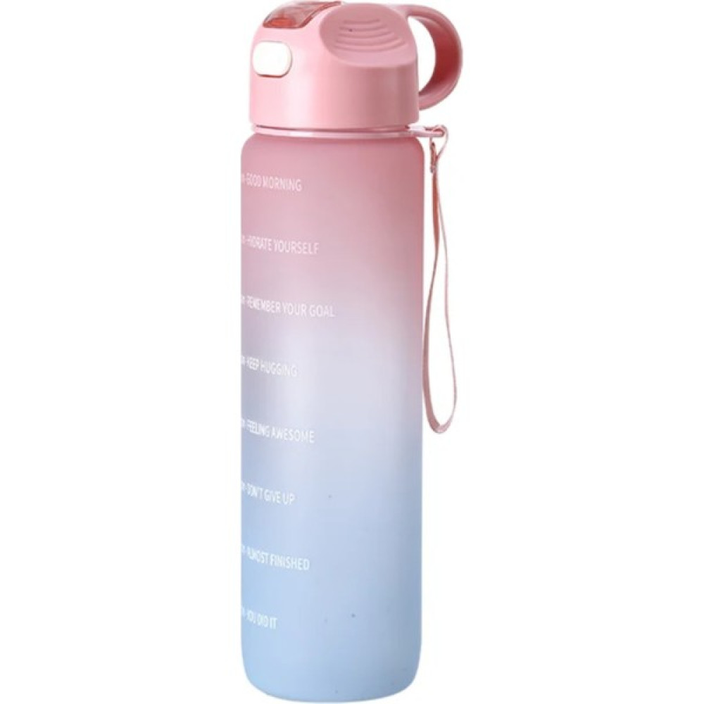 Fitmart 1 Litre Motivasyonlu Tritan Su Şişesi Suluk Spor Matara - Bpa Içermez - Pembe Suluk Fiyatı