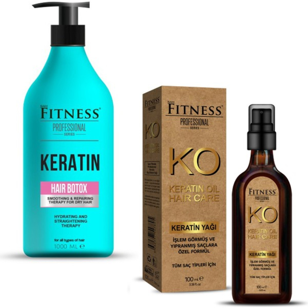 Fitness Professional Onarıcı Keratin Hair Botox 1000 ml + Özel Formül Keratin Yağı 100 ml Oto Boyaları Fiyatı