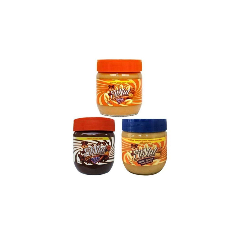FitNut Fıstık Ezmesi Karma Paket 360 gr X 3 Adet Sürülebilir Fiyatı