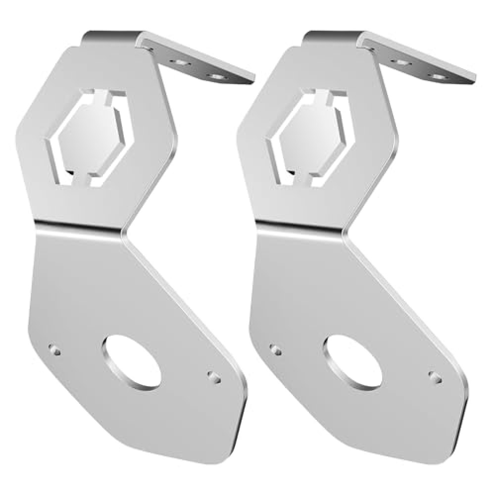 Fits for Watermelon Mirror Turn Signal Angled Stainless Steel Bracket Holder 2 PCS- Light Not Included