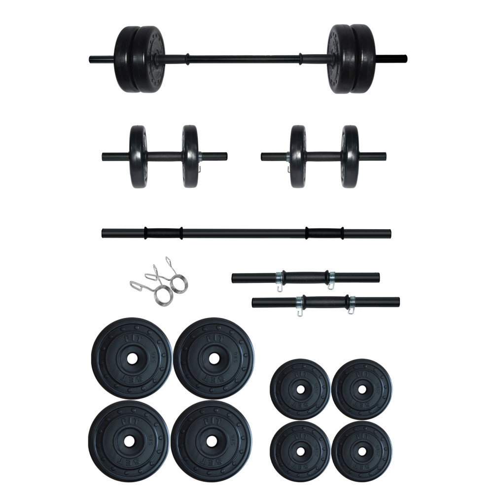 Fitset 35 kg Kombo Halter ve Dambıl Seti Ağırlık Fitness Seti Dambıllar & El / Ayak Ağırlıkları Fiyatı