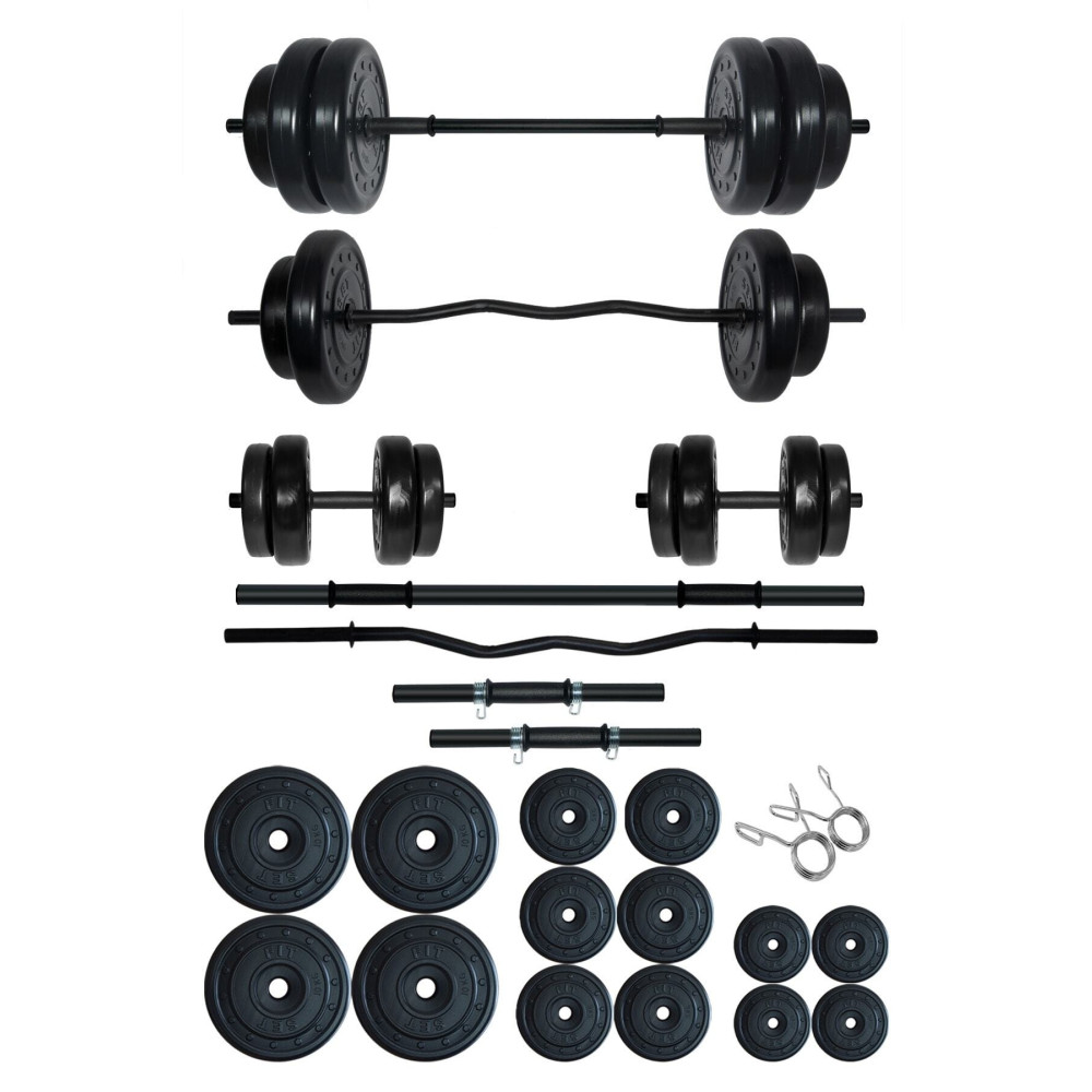 Fitset 88 kg Z Barlı Halter Seti ve Dambıl Seti Ağırlık Fitness Seti Dambıllar & El / Ayak Ağırlıkları Fiyatı